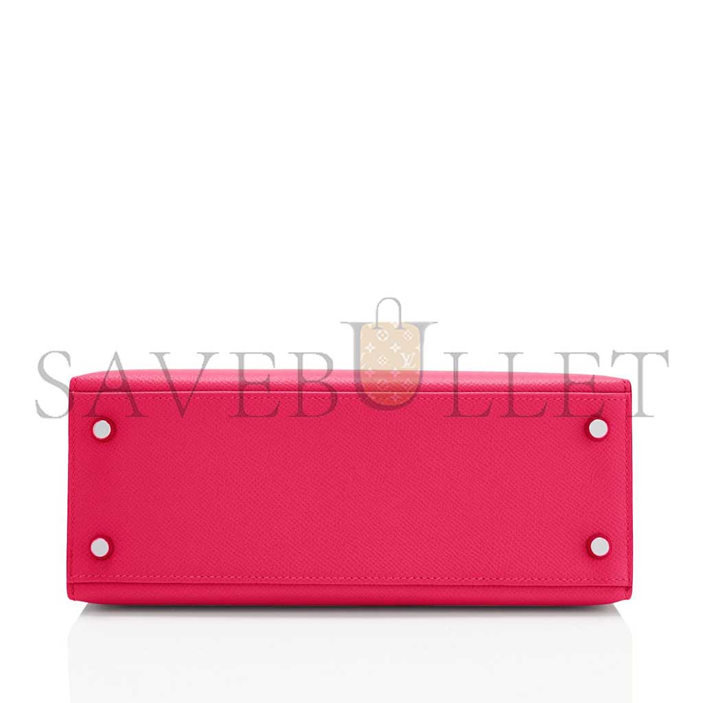 H**mes master kelly 28 rose extreme pink epsom sellier bag (28*22*10cm)